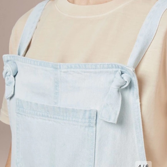 HOST PICK⭐️ Piping Hot Denim Dungarees Light Blue Size 18 - Picture 5 of 6